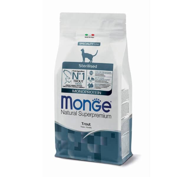 Monge Sterilised Trout Monoprotein Cat 10Kg - Imagen 1