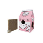 BRNX Rascador Maxi Caja de Leche Rosado - Imagen 2