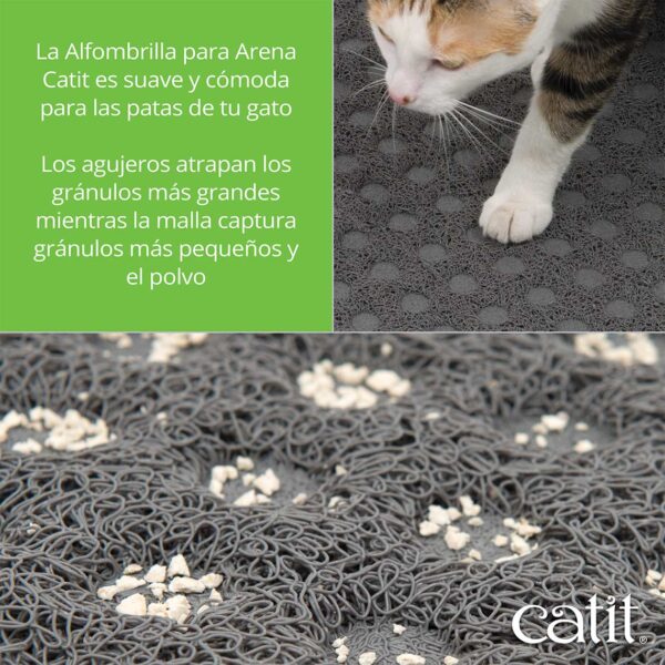 Catit Alfombra Para Areneros Gato  Semicirculo 60 x 35 cms - Imagen 3
