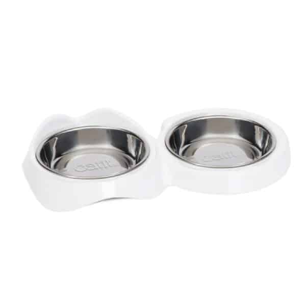 Catit Pixi Plato Bajo Doble para Gatos 2 x 200ml - Imagen 1
