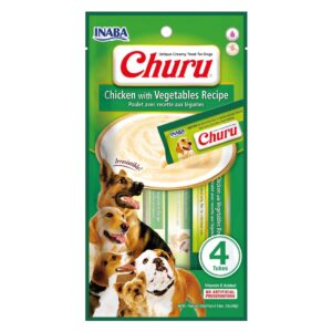 Inaba Churu Perro Sabor Pollo y Vegetales 4 Tubos