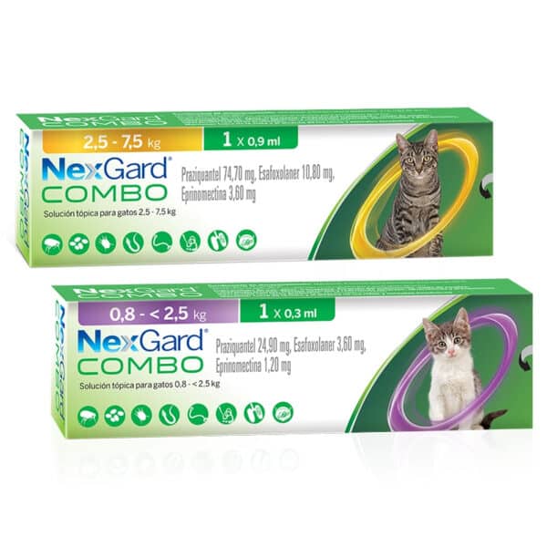Nexgard Combo Pipeta Gato 2.5 a 7.5Kg - Imagen 2